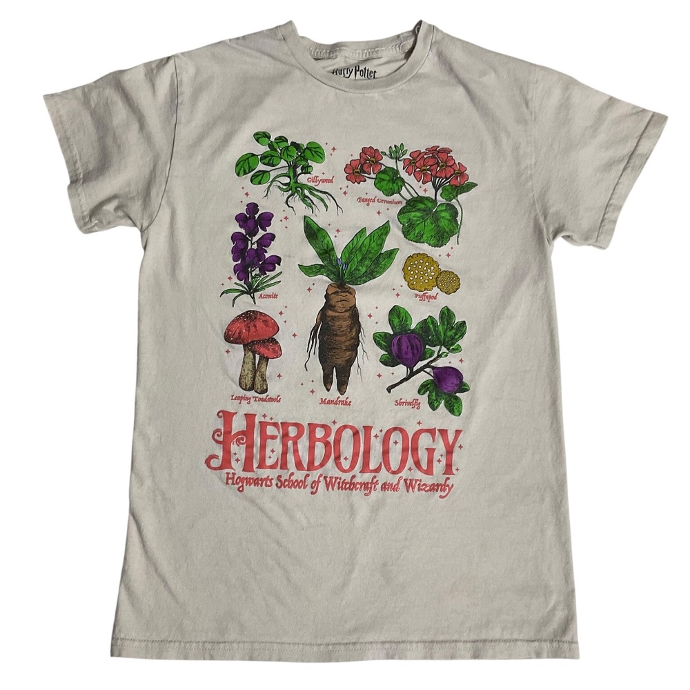 Harry Potter Herbology T-Shirt Women's Small Hogwarts Graphic Tee
